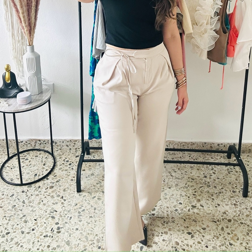 Cream Trousers Pants